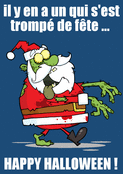 Un père Noël zombie pour Halloween